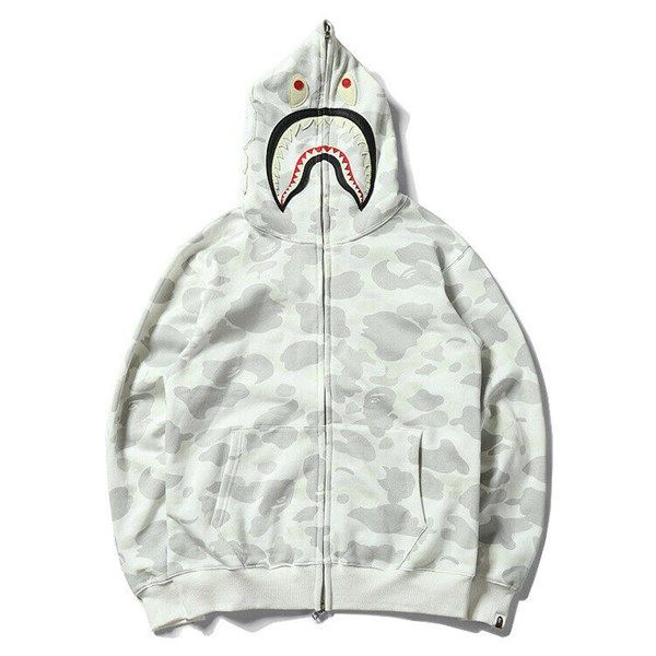 BAPE SHARK WHITE CAMO HOODIE