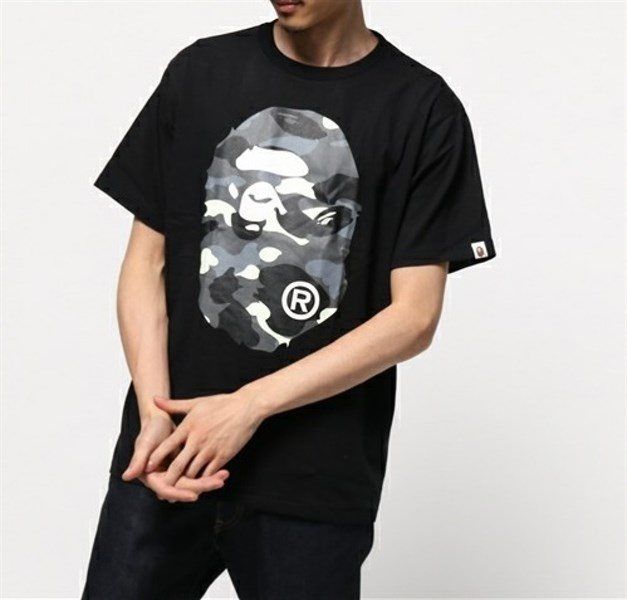 A BATHING APE CITY CAMO BIG HEAD tee