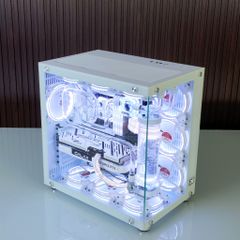 Custom Water Cooling PC All White