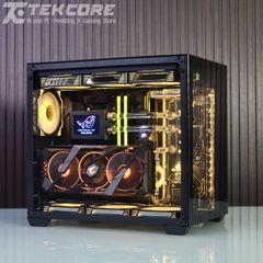 PC tản nhiệt nước Custom Cooling LCD TEKPC Black Gold