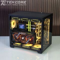 PC tản nhiệt nước Custom Cooling LCD TEKPC Black Gold