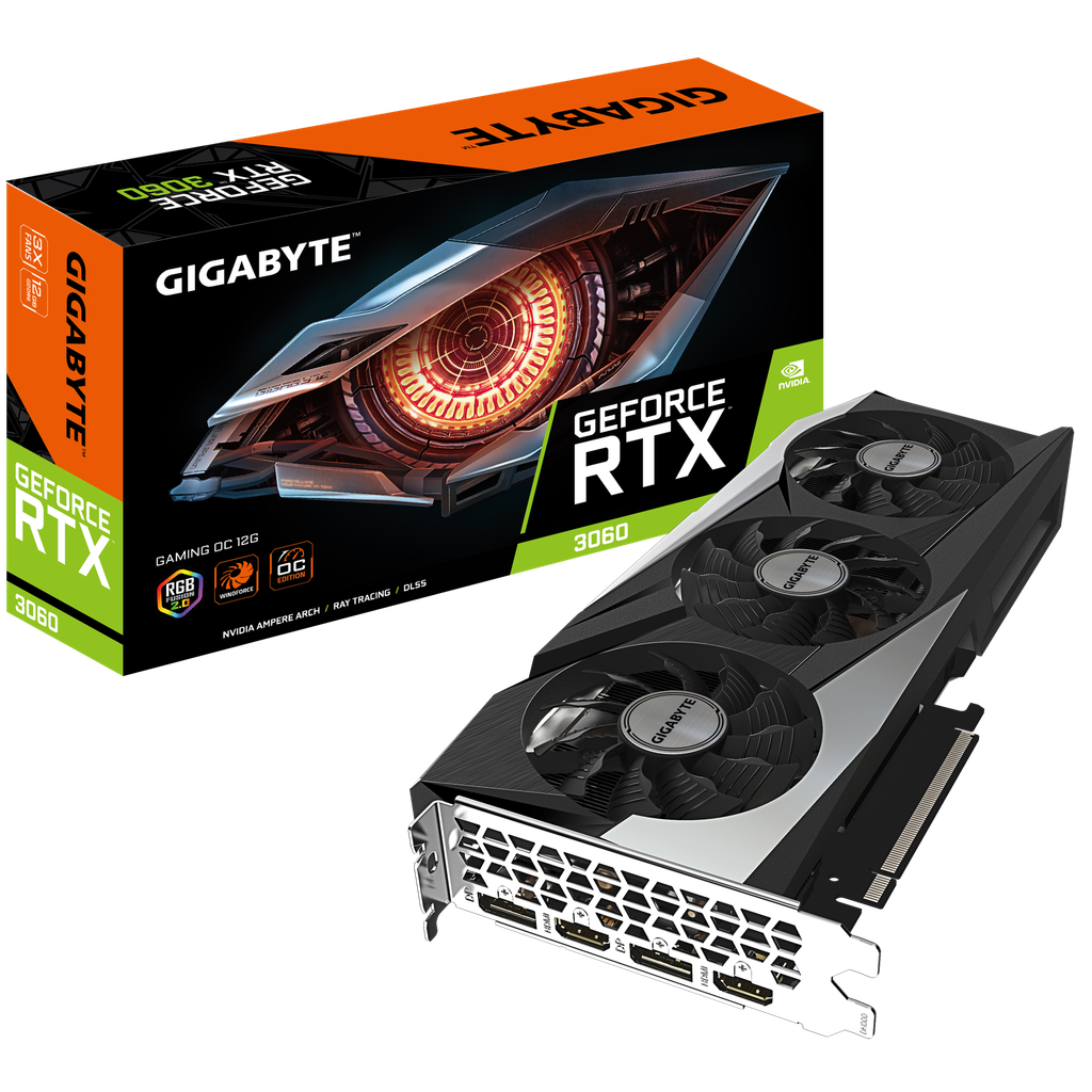 VGA GIGABYTE GeForce RTX 3060 GAMING OC 12G (GV-N3060GAMING OC-12GD)