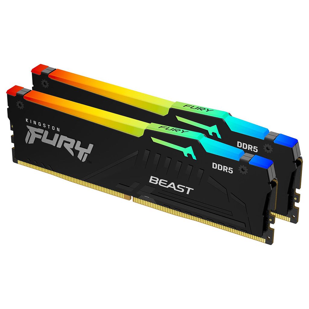 Ram PC Kingston Fury Beast RGB 32GB 5600MHz DDR5 (2x16GB) KF556C40BBAK2-32