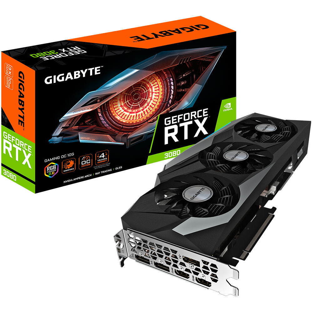 VGA GIGABYTE RTX 3080 GAMING OC 10G (GV-N3080GAMING OC-10GD)