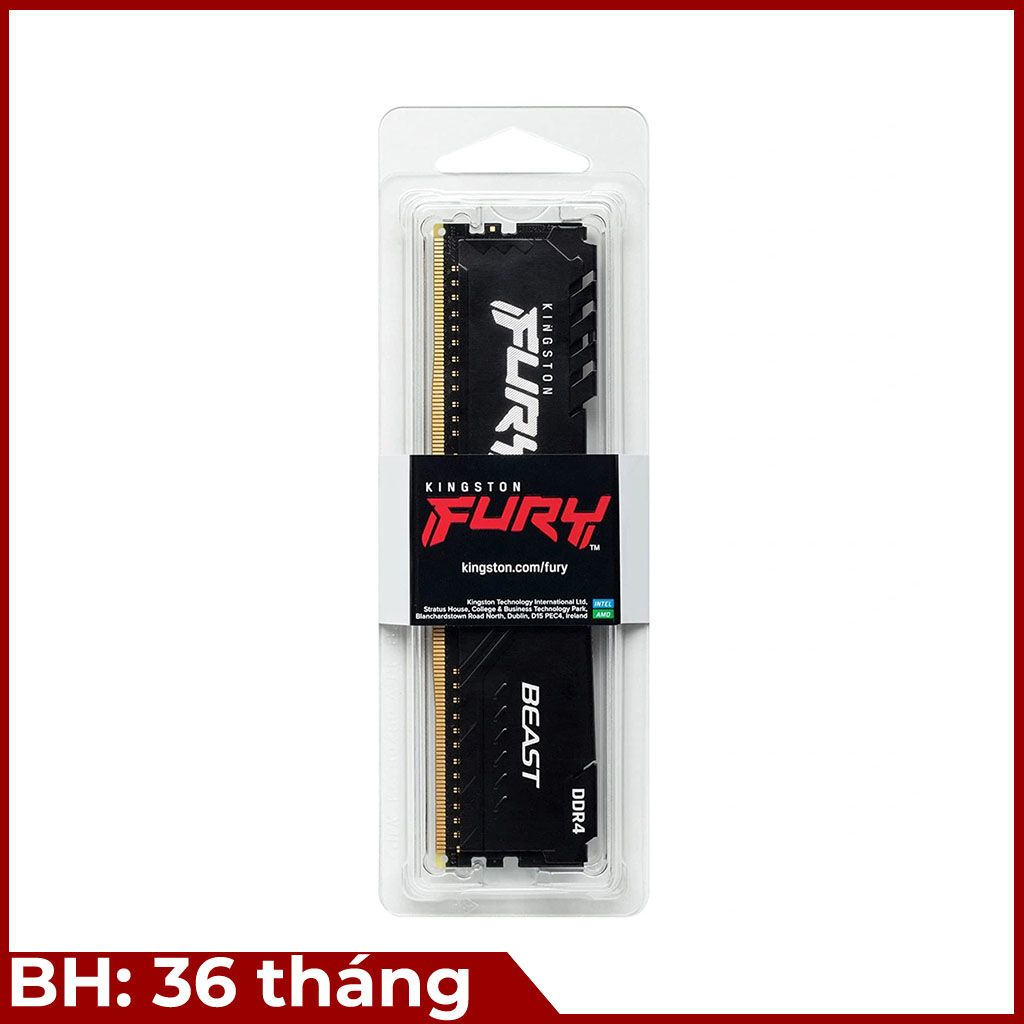 RAM Kingston DDR4 8GB 2666 Mhz  CL16 DIMM FURY Beast Black