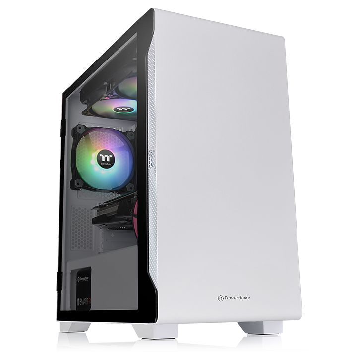 Case Thermaltake S100 TG Snow White M-ATX