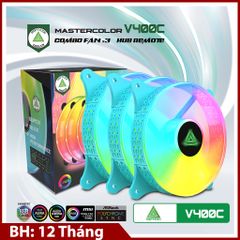 Combo Fan + Hub VSPTECH LED RGB V400C x3 fan - Blue