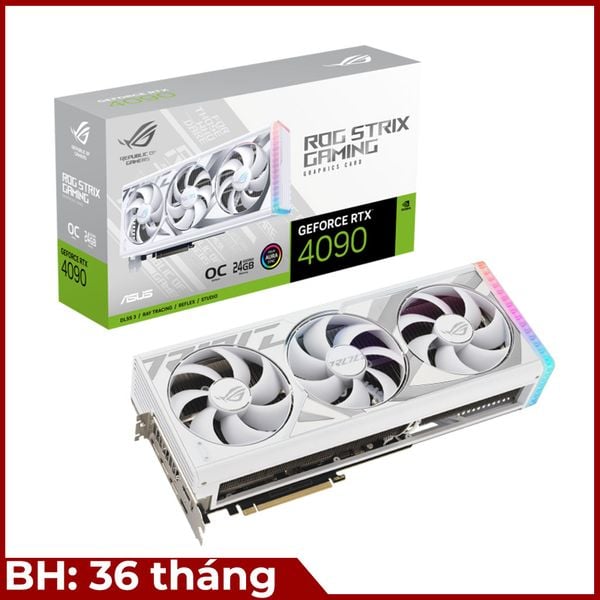 VGA ASUS ROG Strix RTX 4090 24GB GDDR6X White OC Edition