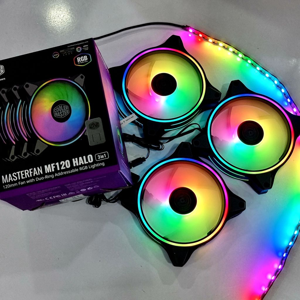 Fan Cooler Master MF120 Halo 3 in 1 (Bộ 3 fan)