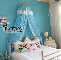 Màn ngủ công chúa- Khung vương miện- Ren xếp 2 lớp