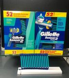 sét 5 cây Dao cạo râu 2 lưỡi - Gillette Sensor Plus 2 - hàng Mỹ .