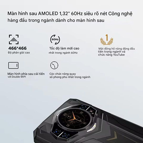 DOOGEE S200 Plus 5G AI | Dimensity 7300, 32(12+20)+512GB, 10100mAh, Màn hình phụ 1.32