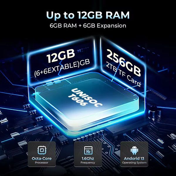 HOTWAV R7 Tablets 4G | 6+256GB 8 Core, 10.1 Inch HD+ Display, Camera 16MP, 15600mAh, Android 13