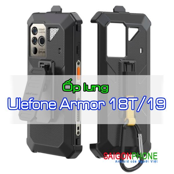 Ốp Lưng Chính hãng Ulefone Power Armor 18T/19 với Kẹp thắt lưng và Móc khóa.