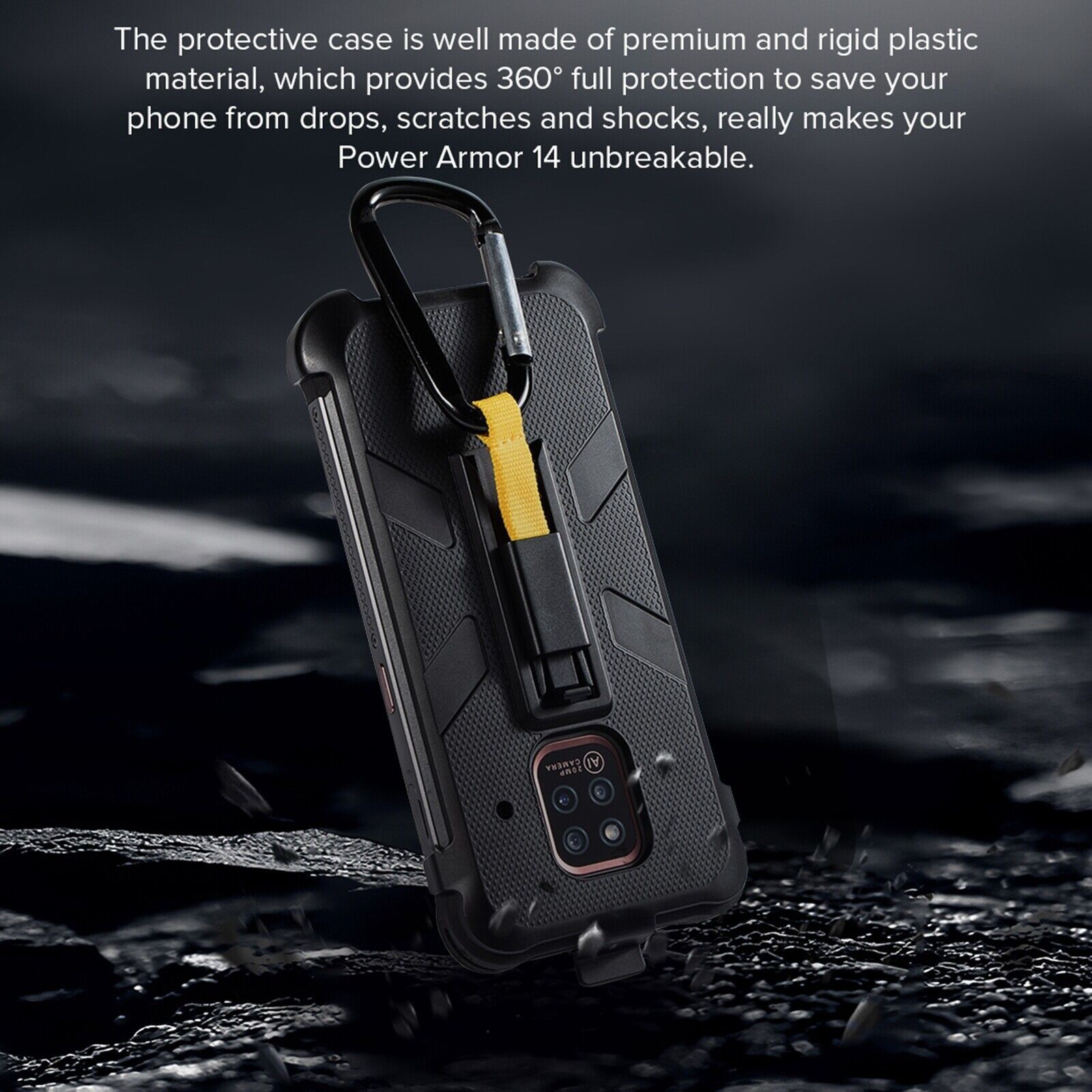 Ulefone Armor 14 / Armor 14 Pro Ốp lưng chính hãng với Kẹp thắt lưng và Móc khóa