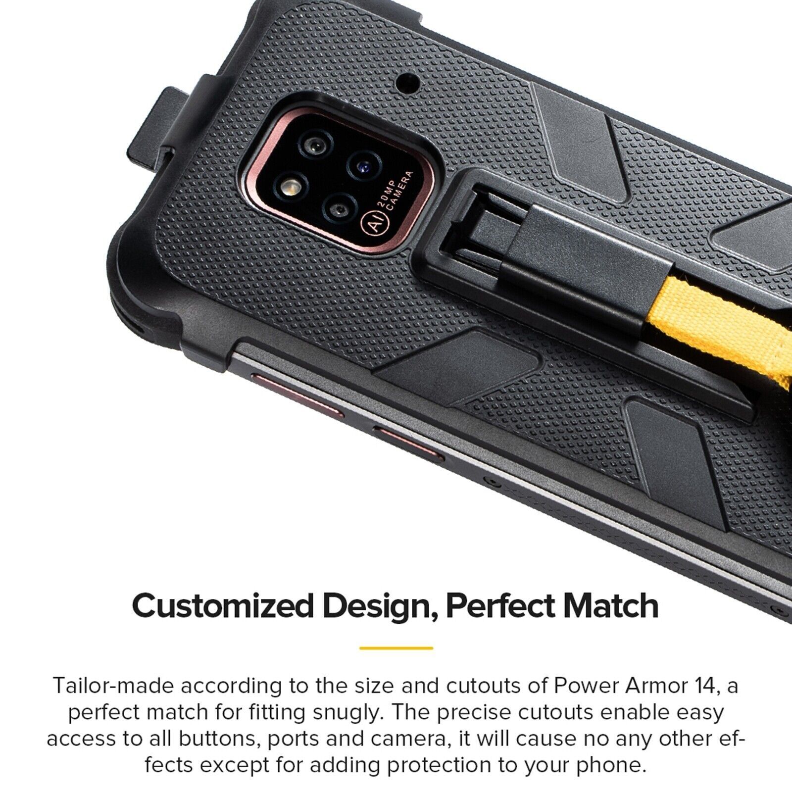 Ulefone Armor 14 / Armor 14 Pro Ốp lưng chính hãng với Kẹp thắt lưng và Móc khóa