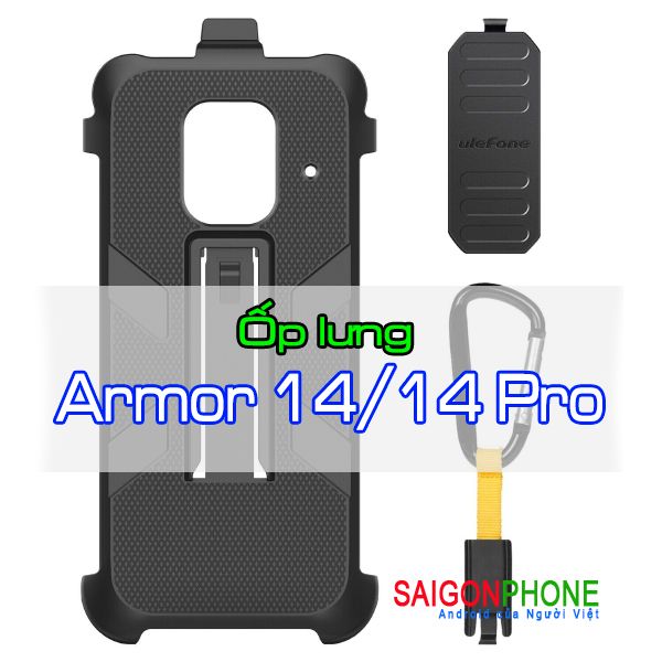 Ulefone Armor 14 / Armor 14 Pro Ốp lưng chính hãng với Kẹp thắt lưng và Móc khóa