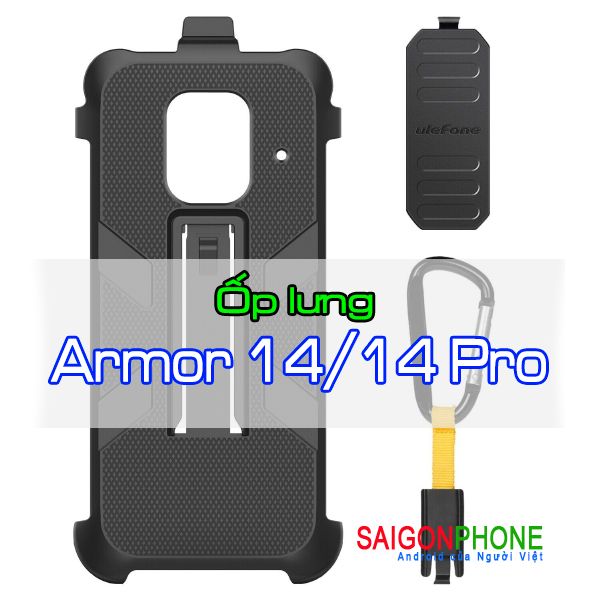  Ulefone Armor 14 / Armor 14 Pro Ốp lưng chính hãng với Kẹp thắt lưng và Móc khóa 