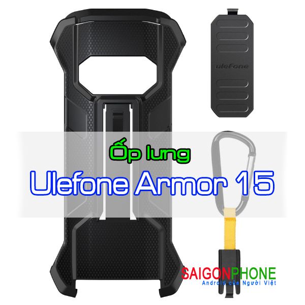  Ốp Lưng Chính hãng Ulefone Power Armor 15 với Kẹp thắt lưng và Móc khóa. 