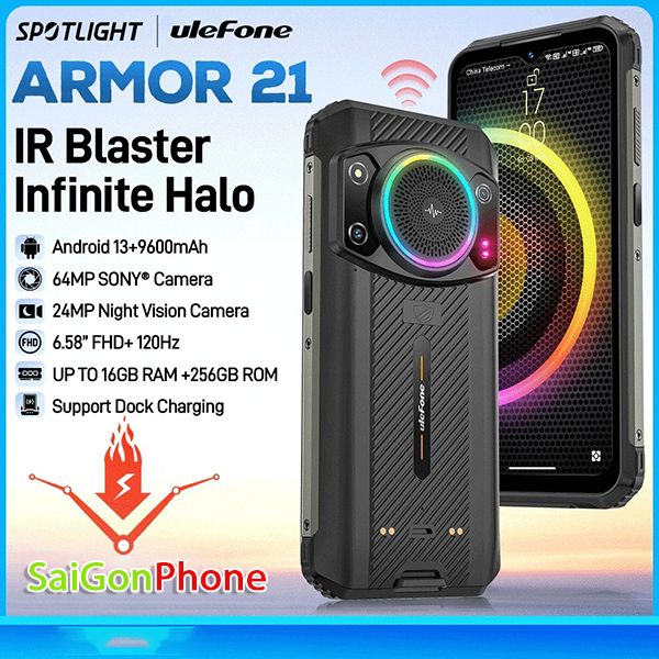  【Ulefone Armor 21 | Loa Kẹo Kéo 122dB Đèn Disco  - Camera Ban Đêm - 16GB Ram】 