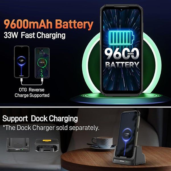 (New 2024) Ulefone Armor 21 | Android 14, Loa to 122dB, Helio G99, 16GB + 256GB, Camera chính 64MP + Camera nhìn đêm 24MP, 6,58