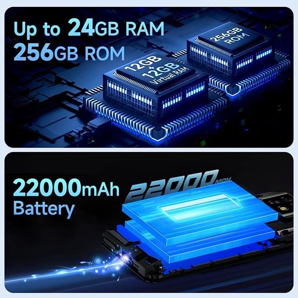 Ulefone Armor 24 pin 22000mAh| 66W | 24GB Ram + 256GB Rom | Cam Kép 64MP