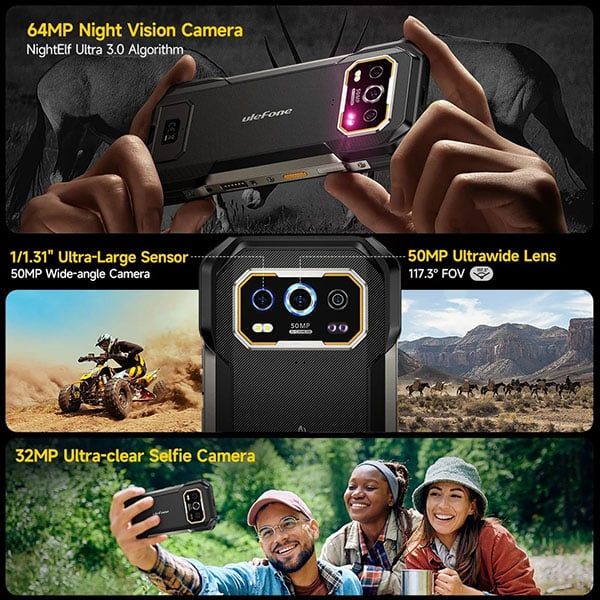 Ulefone Armor 27 Pro 5G | 24GB + 256GB NFC, 10600mAh, Camera 50MP + 50MP 64MP Night, Android 14