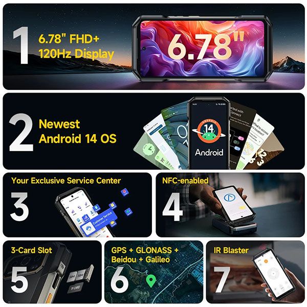 Ulefone Armor 27T Pro 5G Siêu Bền, 10600mAh, Android 14, Camera Đêm 50MP + 64MP, 6,78