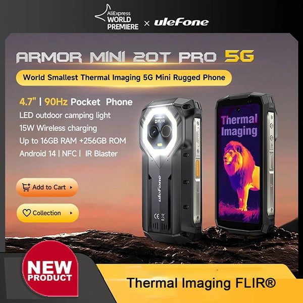 【NEW 2024】Ulefone Armor Mini 20T Pro 5G, Hình ảnh nhiệt FLIR® 4.7