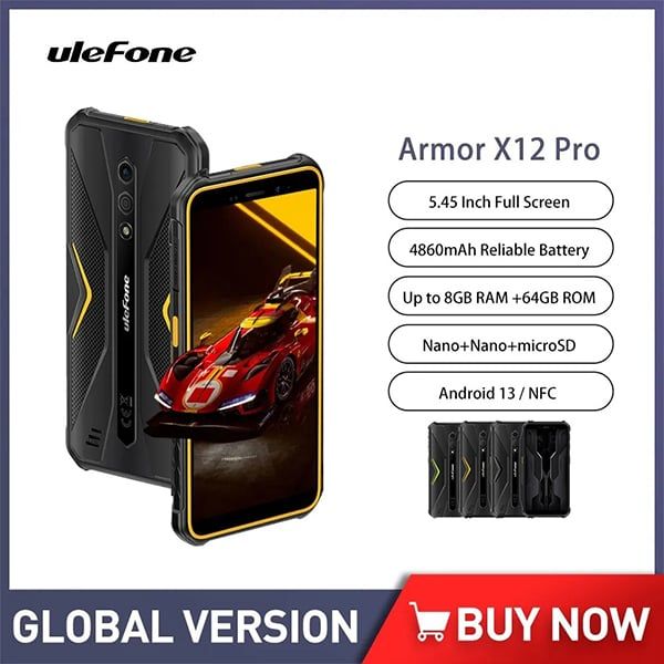  Ulefone Armor X12 Pro | Helio G36 + Up to 8GB Ram | 64GB Rom | 4860mAh Battery 