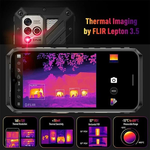  Ulefone Armor 18T Ultra 5G | 24GB Ram + 512GB Rom | Cảm Biến FLIR Lepton 3.5 | CAM 108MP 