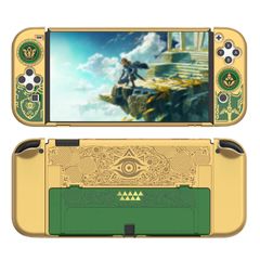 IINE Bộ case ốp bảo vệ máy Nintendo OLED và Joy-Con Zelda: Tears of The Kingdom