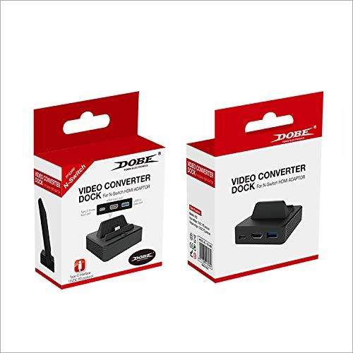 Dobe Nintendo Switch HDMI Video Converter Charing Dock Stand with USB 3.0 Port for Nintendo Switch Console