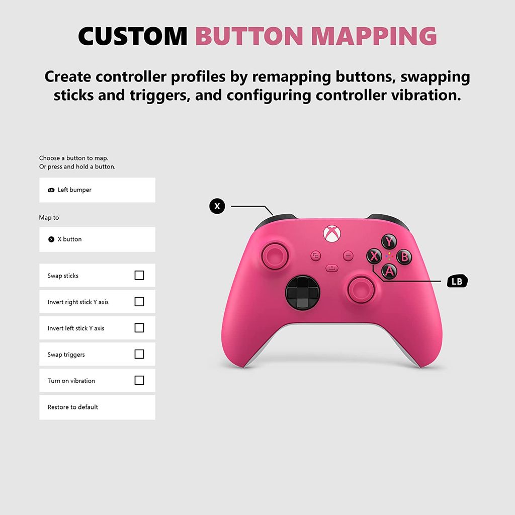 Tay cầm Xbox Core Wireless Controller Deep Pink