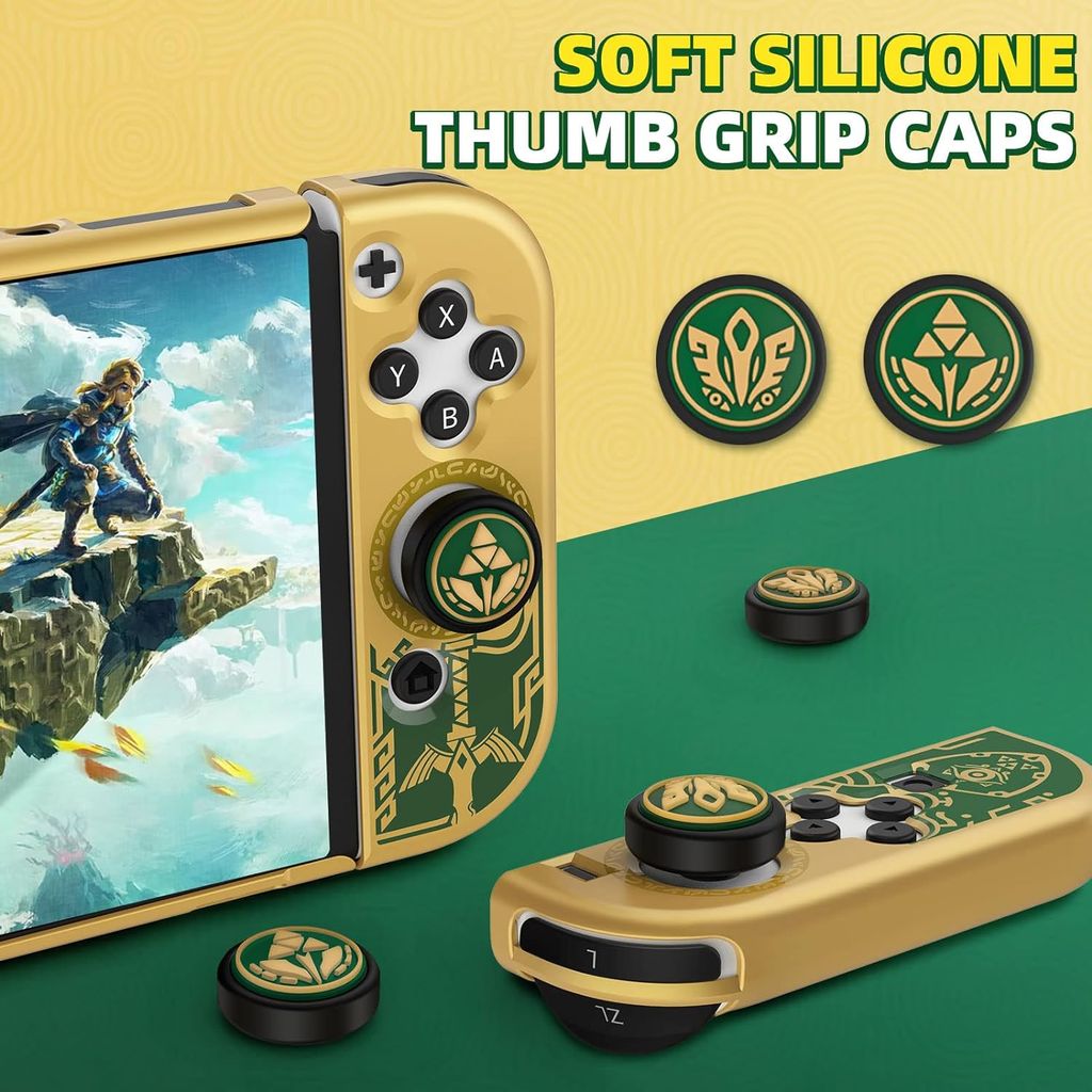 IINE Bộ case ốp bảo vệ máy Nintendo OLED và Joy-Con Zelda: Tears of The Kingdom