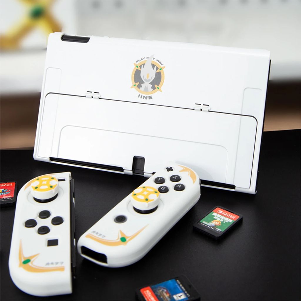 IINE Bộ case ốp bảo vệ máy Nintendo OLED và Joy-Con Pokemon Legends Arceus