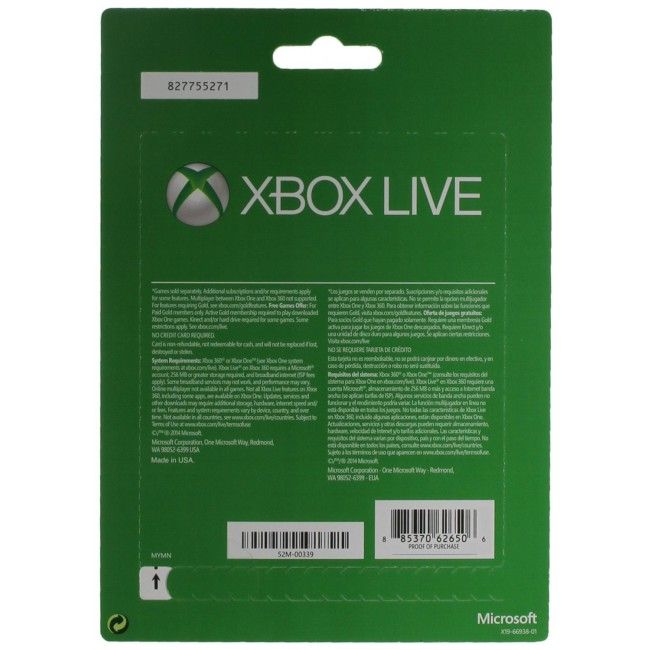 Xbox LIVE 12 Month Gold Membership