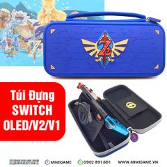 Bóp đựng máy Nintendo Switch Logo Zelda Xanh Dương in nổi 3D