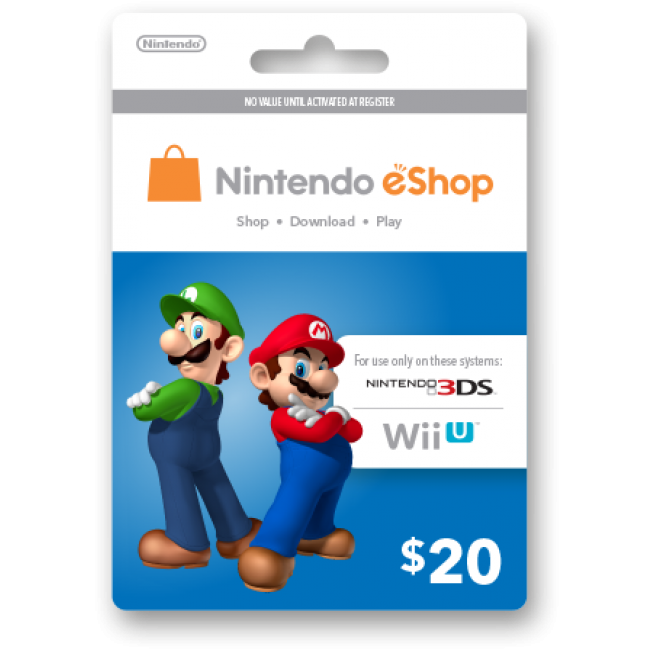 Nintendo eShop Cards $20