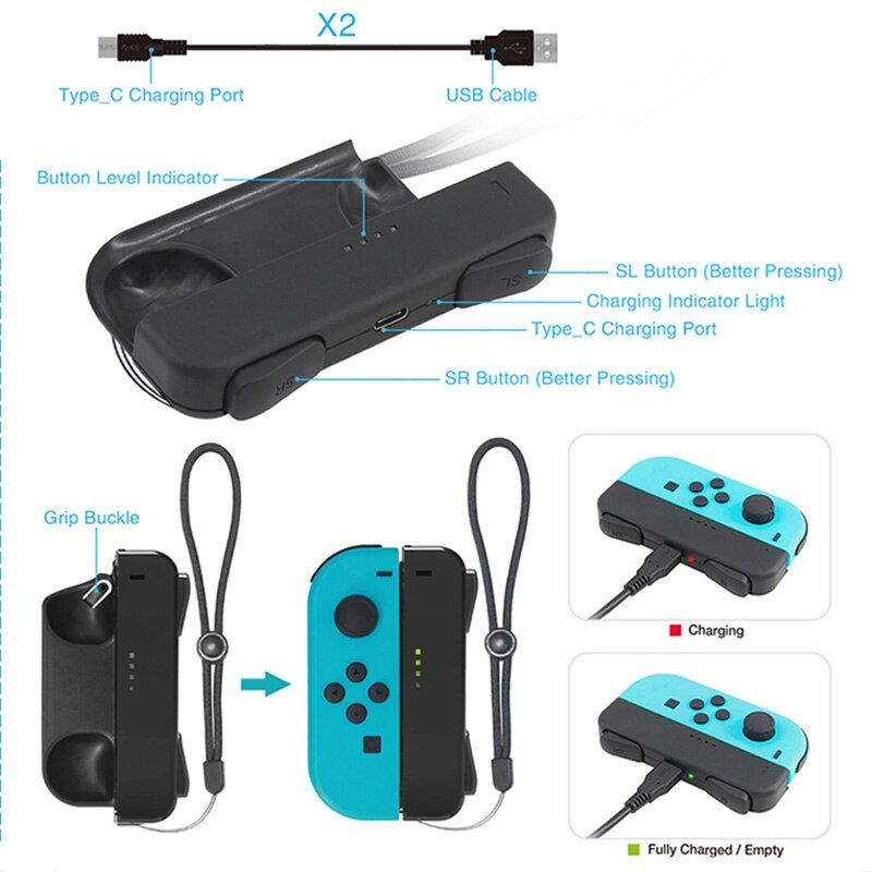 Mini Charging Grip Dành Cho Joy-Con Nintendo Switch