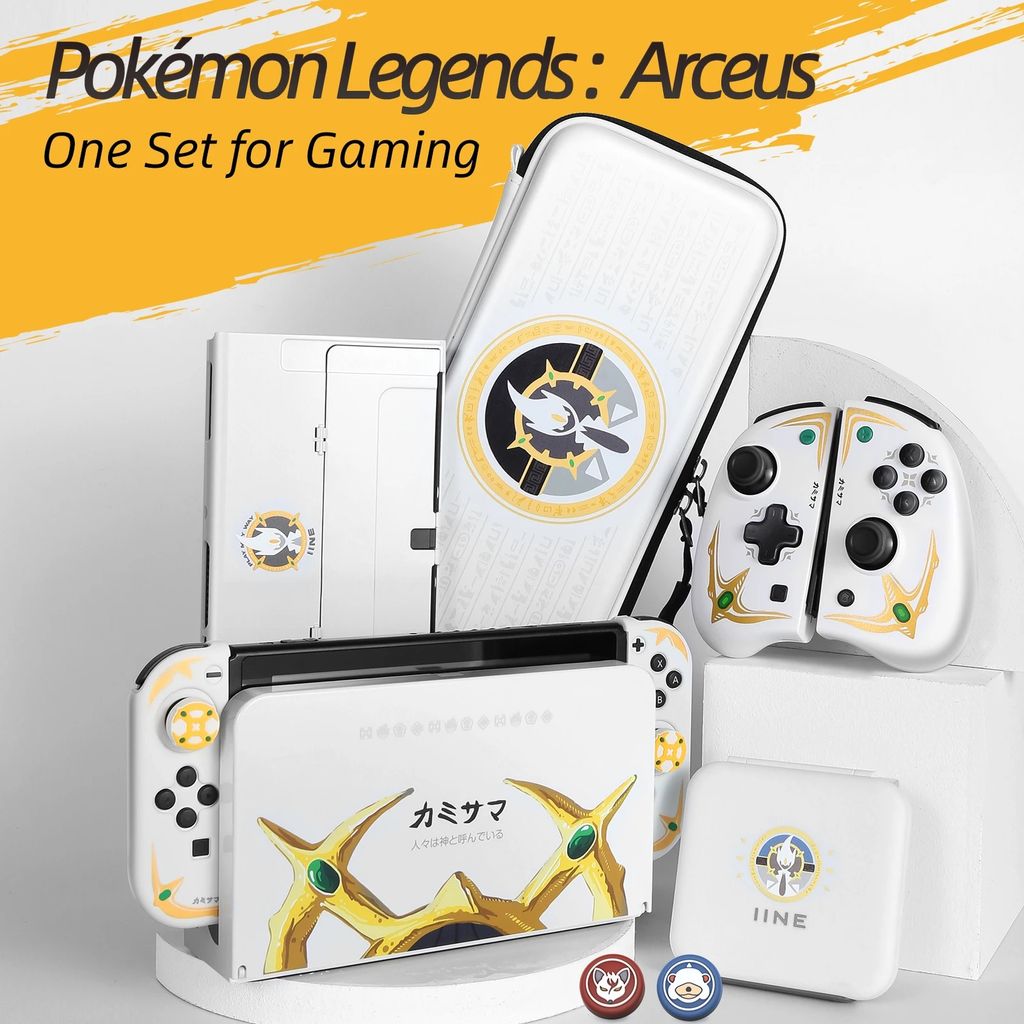 IINE Bóp đựng máy Nintendo OLED hình Pokémon Legends Arceus