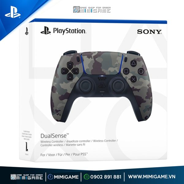 PlayStation DualSense Wireless Controller Gray Camouflage