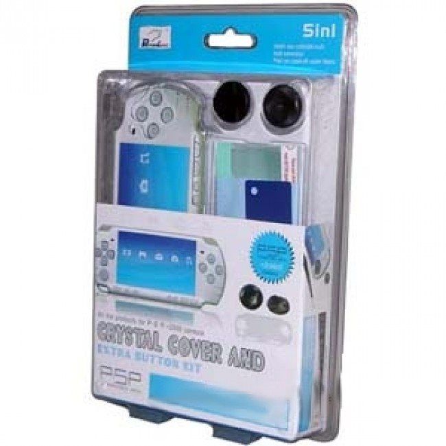 PSP 5 in 1 Crystal Cover And Extra Button Kit