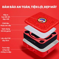 Vali du lịch đựng máy Nintendo Switch và Ring Fit họa tiết Mario