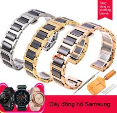 Dây đeo ceramic viền thép Samsung Galaxy Watch