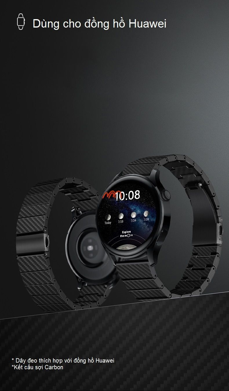 Dây Đeo Carbon siêu bền Huawei Watch 3 CB01