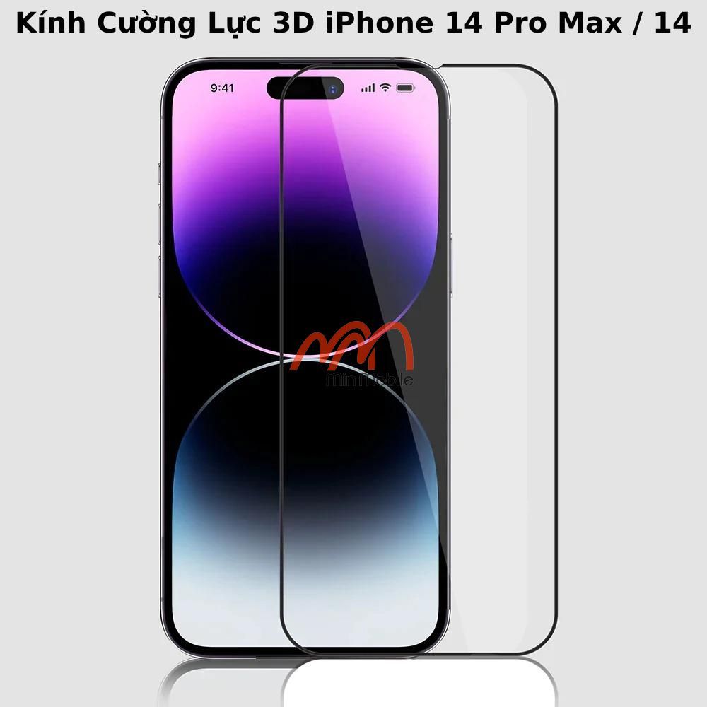Kính Cường Lực 3D iPhone 14 Pro Max / 14 Plus
