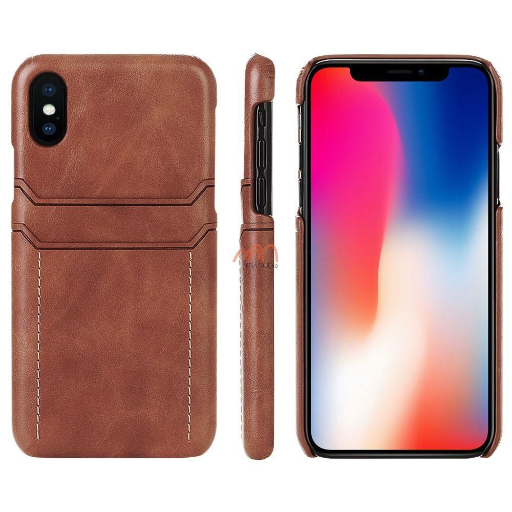 Ốp da đựng thẻ iPhone X XS hiệu Rock