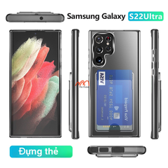 Ốp Lưng Trong Suốt Đựng Thẻ Samsung S22 Ultra
