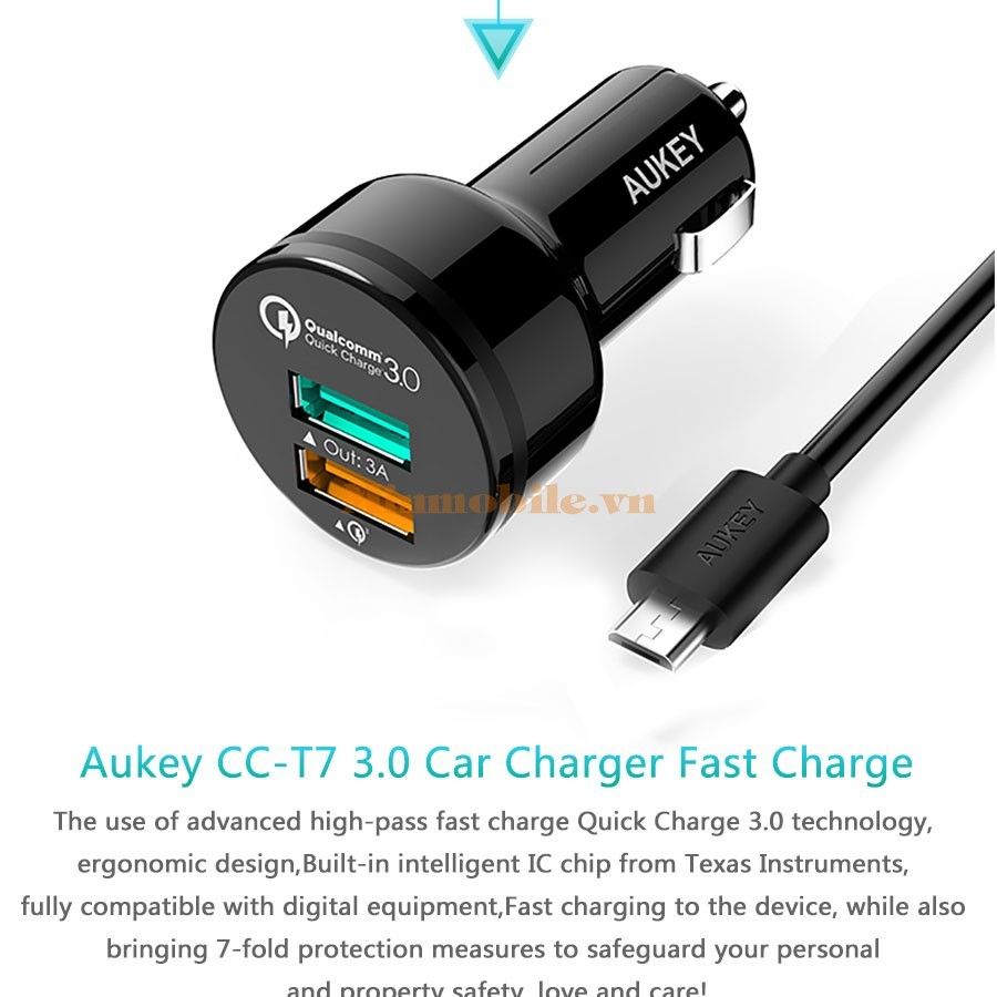 Sạc xe hơi Aukey CC T17